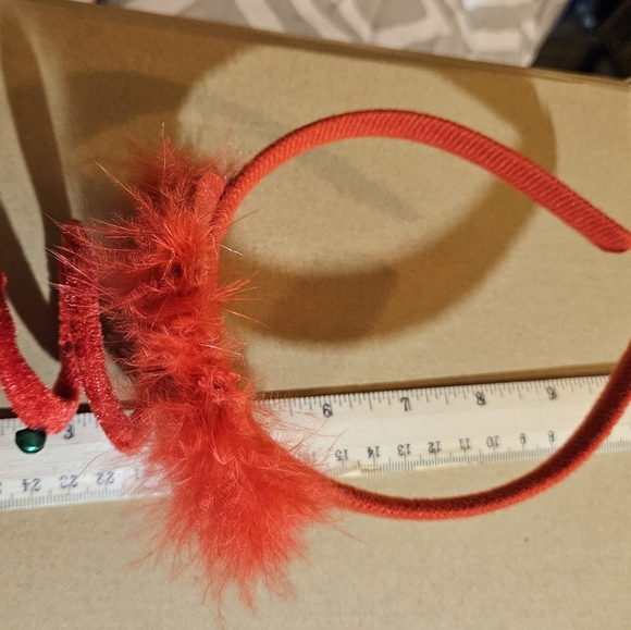 10 Funny Christmas Tree Hair Bands.  Hair Bands red with colored beads. - Picture 10 of 10